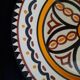 Old HB QUIMPER Plate Earthenware Geometric Rosette Decoration