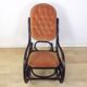 Bentwood pink capitonnée upholstered rocking chair for gasisa, spain, 1960's