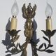 Paire d'appliques en bronze doré style Empire