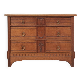 Louis XVI style oak chest of drawers