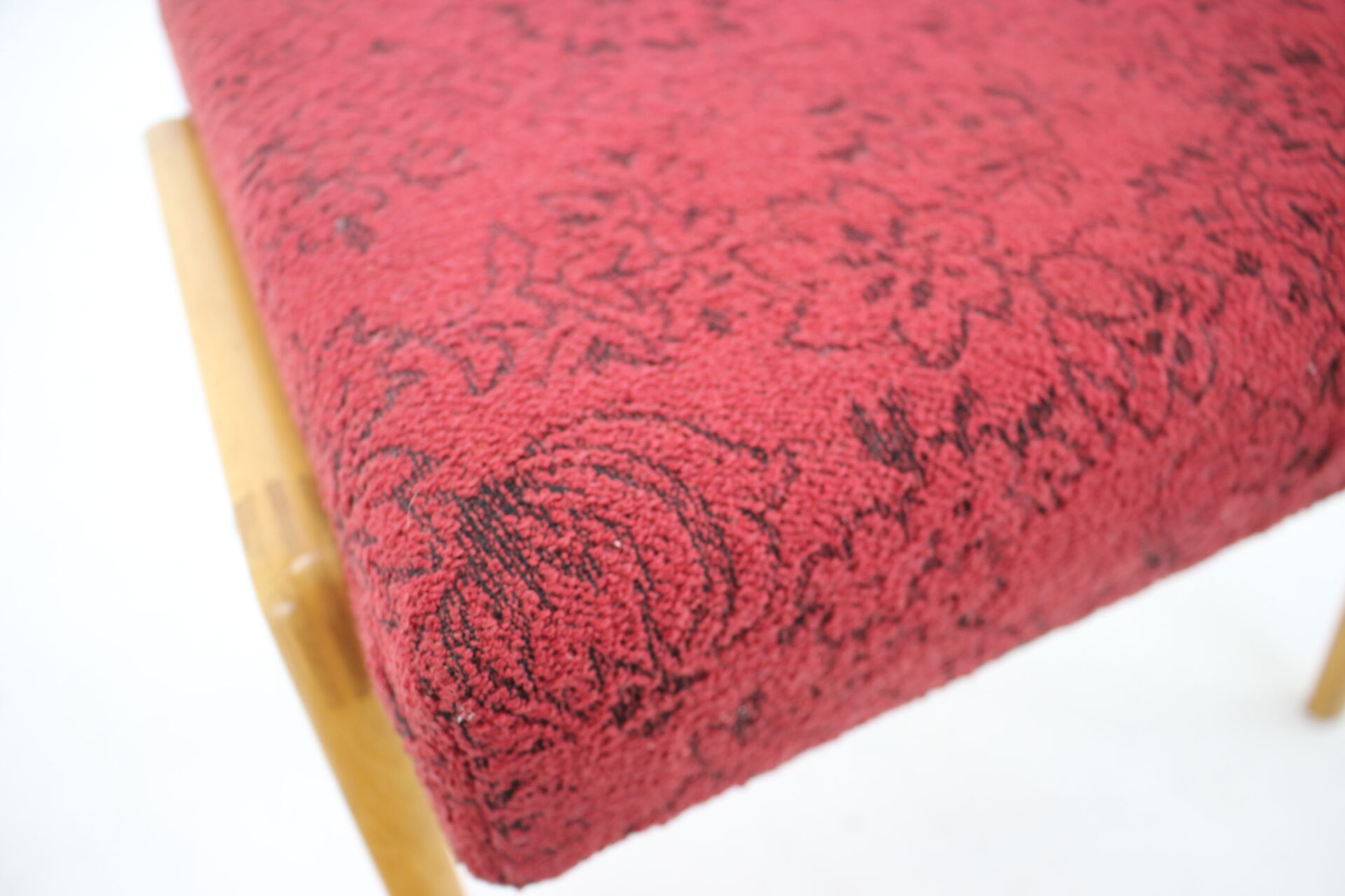 Tabouret de hêtre des années 1960, Tchécoslovaquie