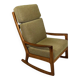 Fauteuil à bascule à dossier haut Ole Wanscher Senator années 1960