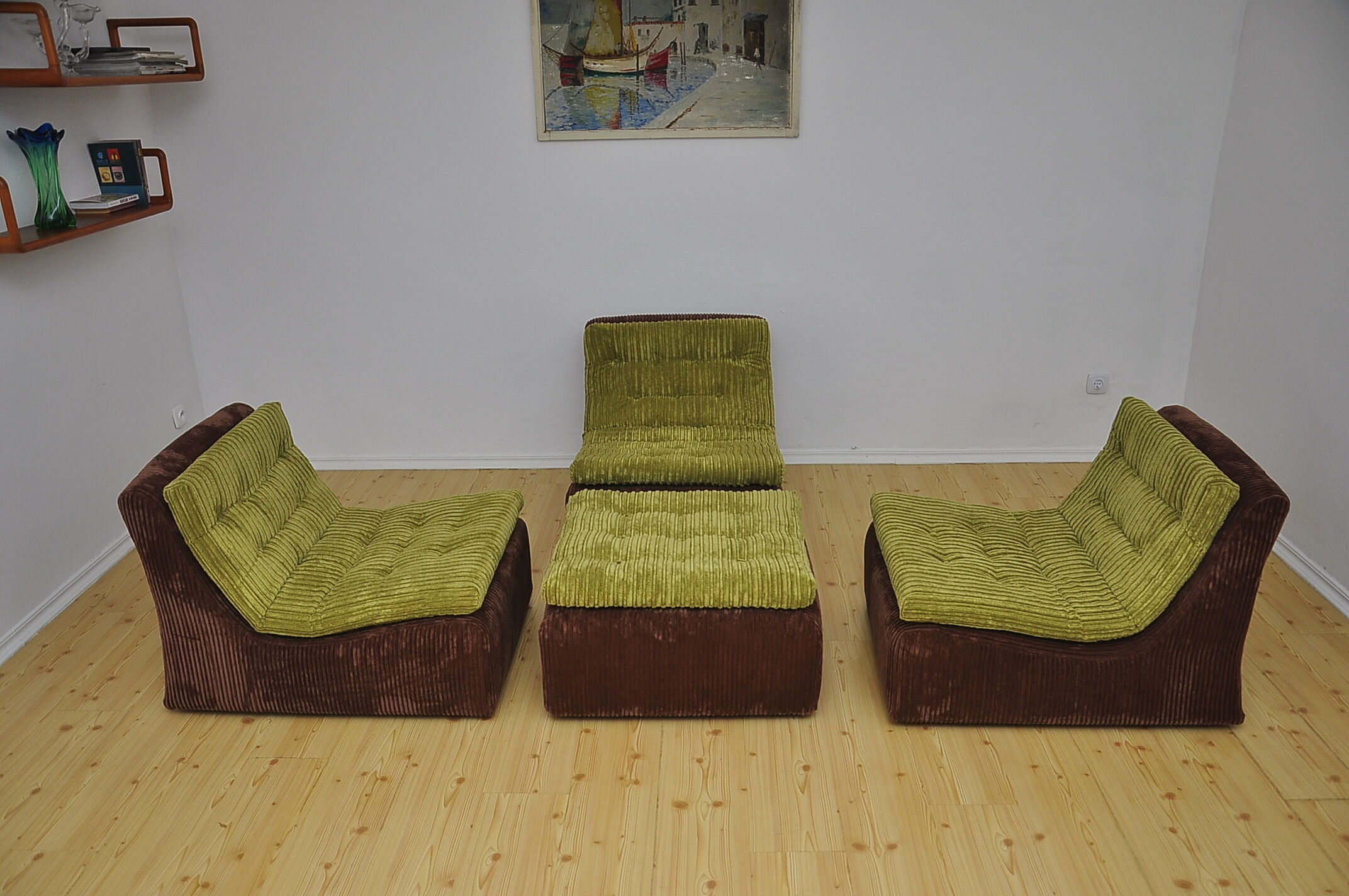 Corduroy modular sofa from DUX, 1970s