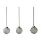 Lot 3 round lamps in vintage glass