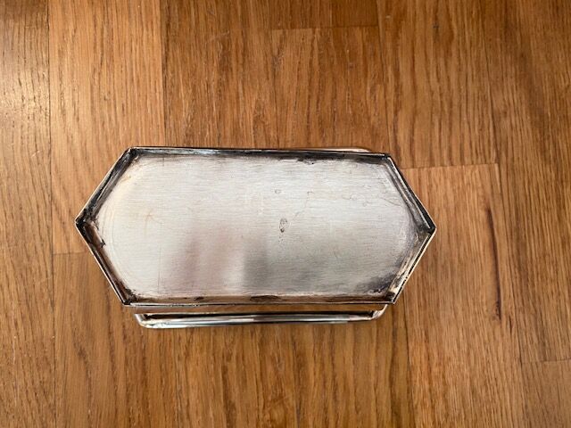 Silver metal trinket bowl