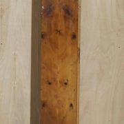 Pair of Sheraton Revival bookcases in satinwood, walnut, and yew.