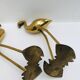 Pair brass 50s herons