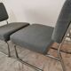 Paire de chauffeuses vintage chrome et tissus "pied de poule"