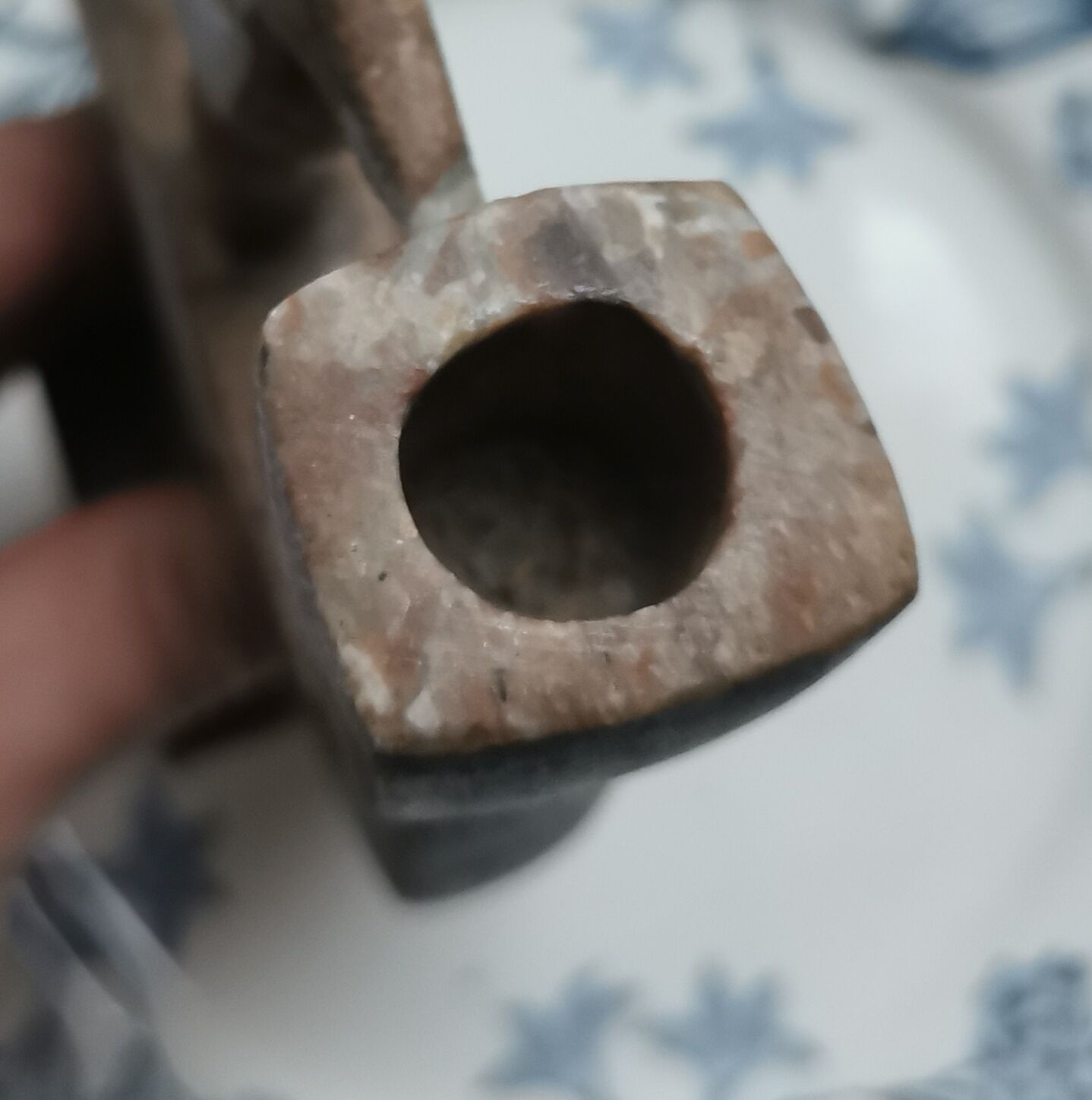 Ethnic stone candle holder