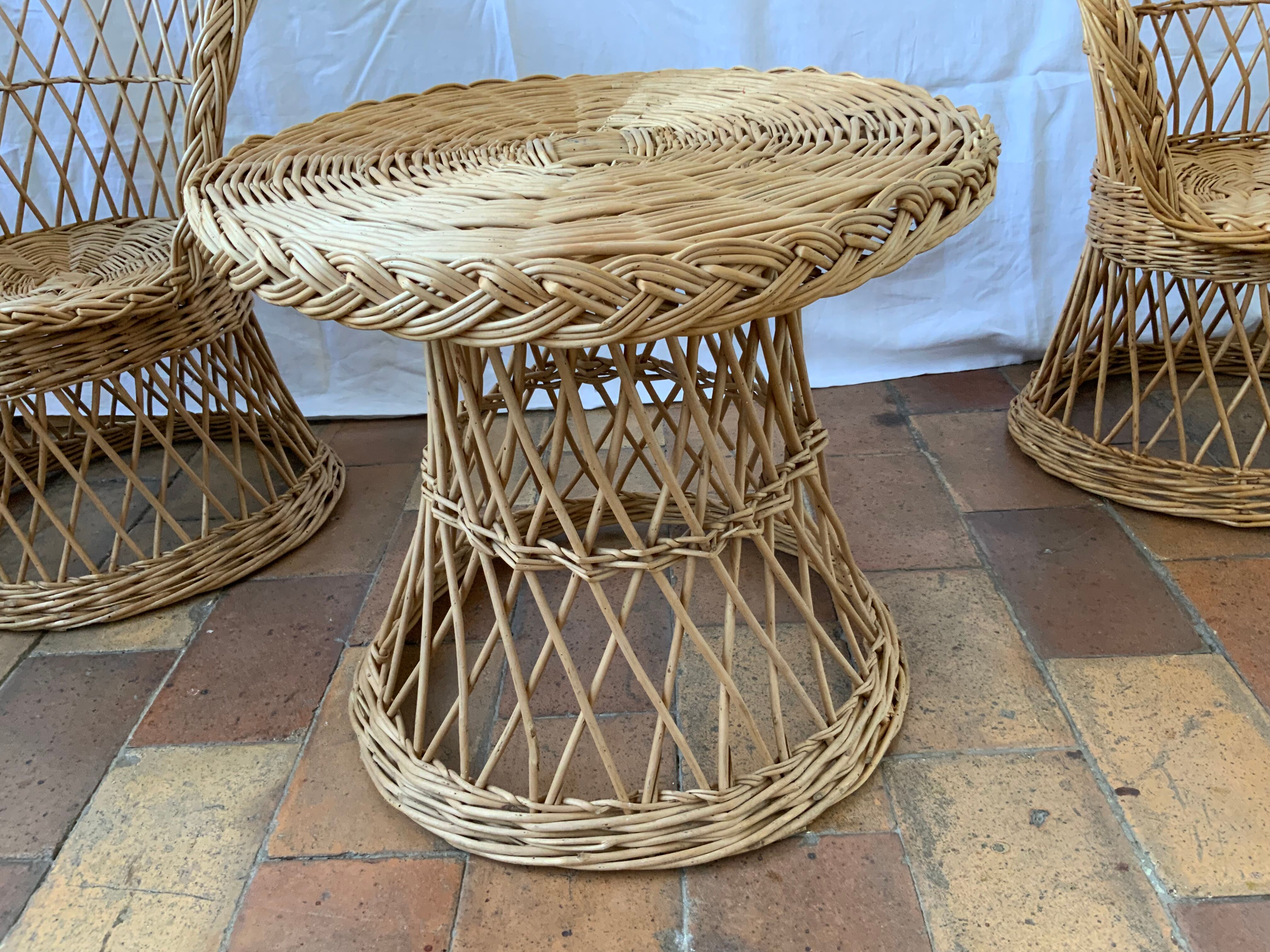 Wicker children's living room