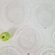 Vintage Glass Seafood Serving Bowl, Plate and Dinner Plates by Ann Warff for Kosta Boda, Sweden, 1970s, Set of 8