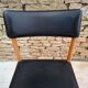 Chaise scandinave hêtre et skaï
