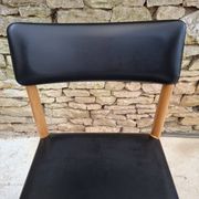 Scandinavian chair in beech and faux leather