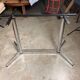 Vintage Dining Table Oval Chrome Solid Oak