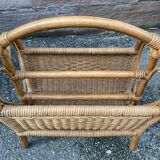 Porte revue rotin vintage