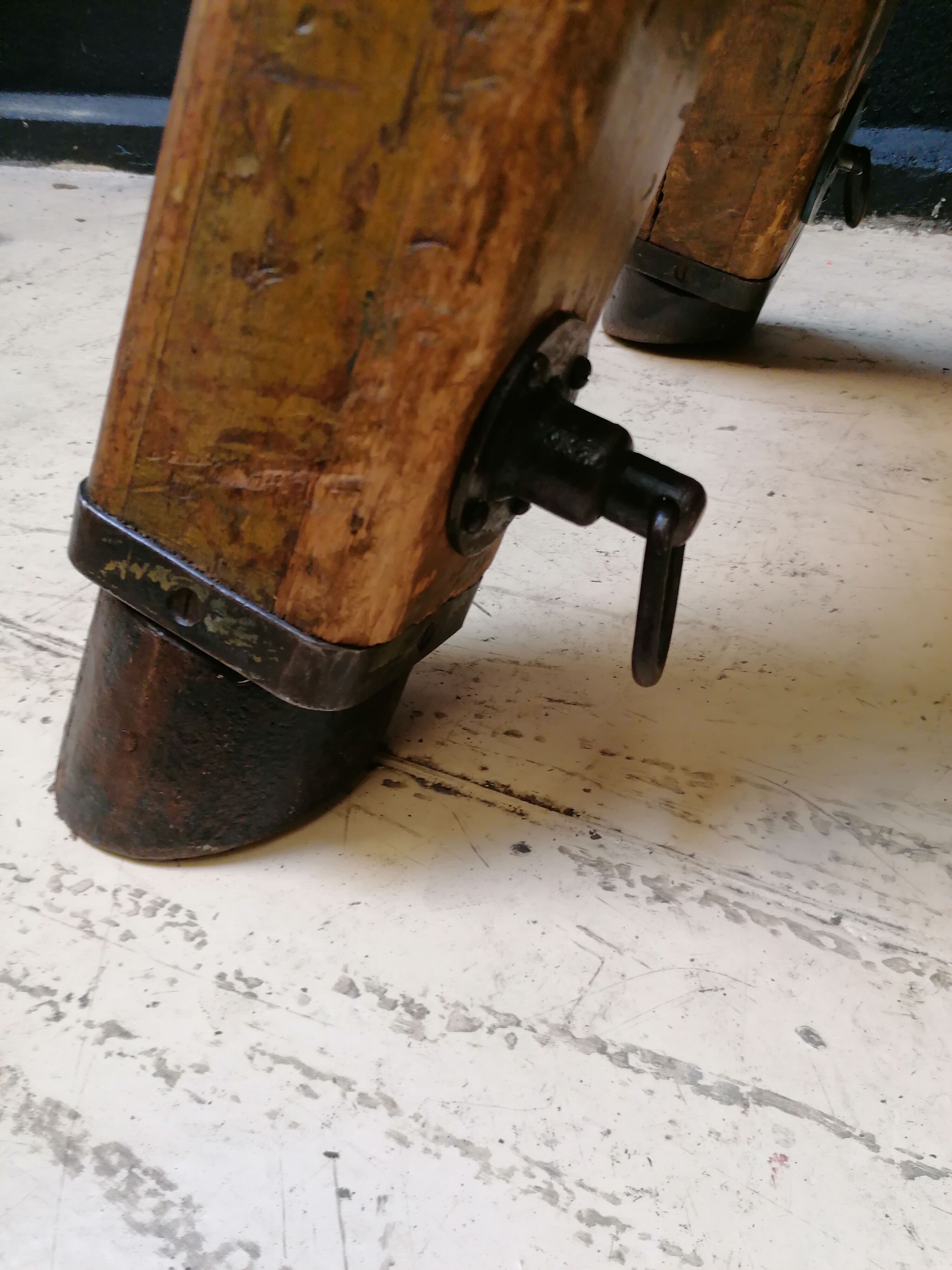 banc vintage en cuir, Tchécoslovaquie années 60, banc de gym, cheval d'arçon