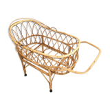 Vintage rattan cradle