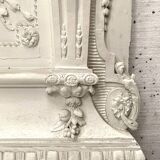 Decorative panel or top of door in wood and patinated stucco 19th century
