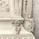 Decorative panel or top of door in wood and patinated stucco 19th century
