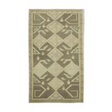 1970s handwoven antique anatolian beige rug 144 cm x 244 cm