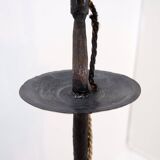 Lampadaire tripode en fer forgé brutaliste - 20e siècle