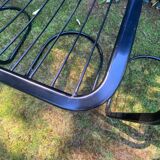 Set of four black highback dining chairs,  1970s