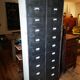 Metal locker column 20 waxed pickled valves dressed in wood
