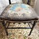 Antique chair napoleon III tapestry and painted wood