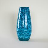 Blue ceramic vase, German design, 1960s, made in Germany