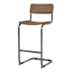 Tabouret de bar en rotin tubulaire style Marcel Breuer | Italie | Années 1970
