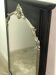 Trumeau mirror in black and silver patinated wood in Louis XV style