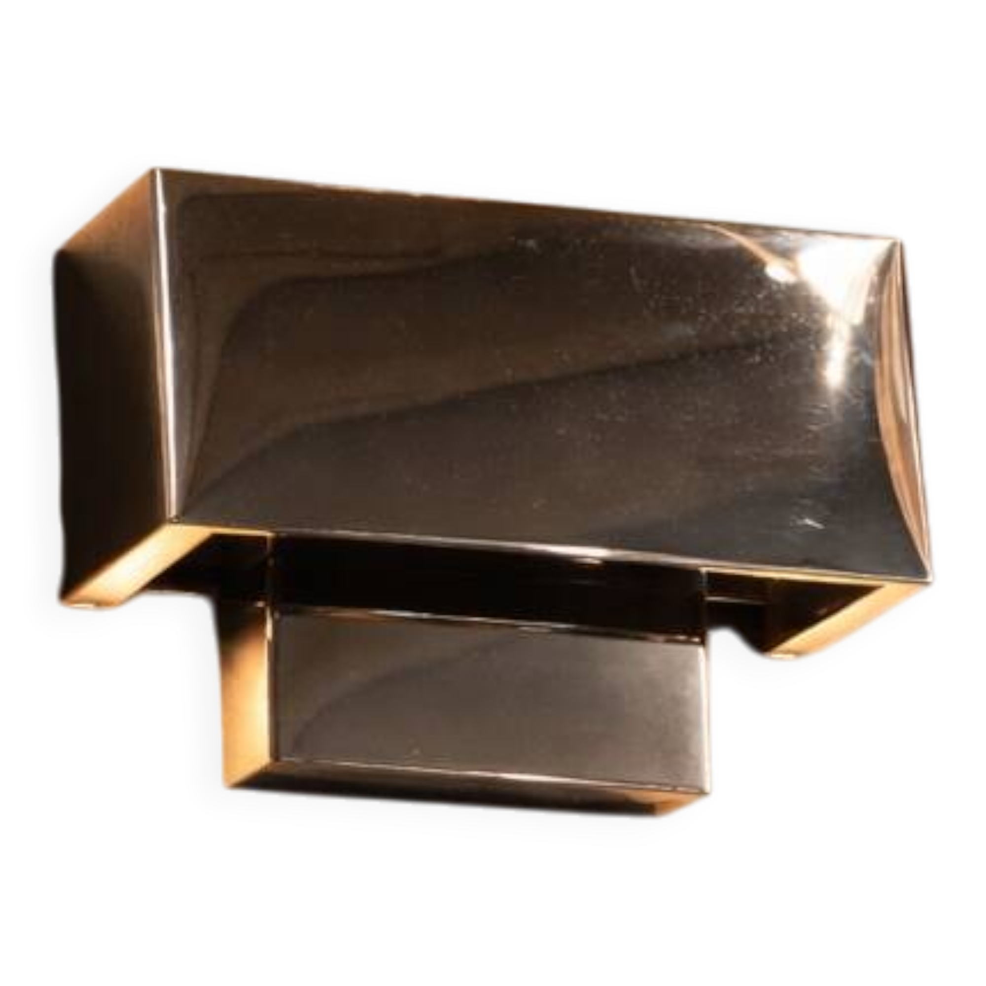 French-origin wall light, made of stainless steel.