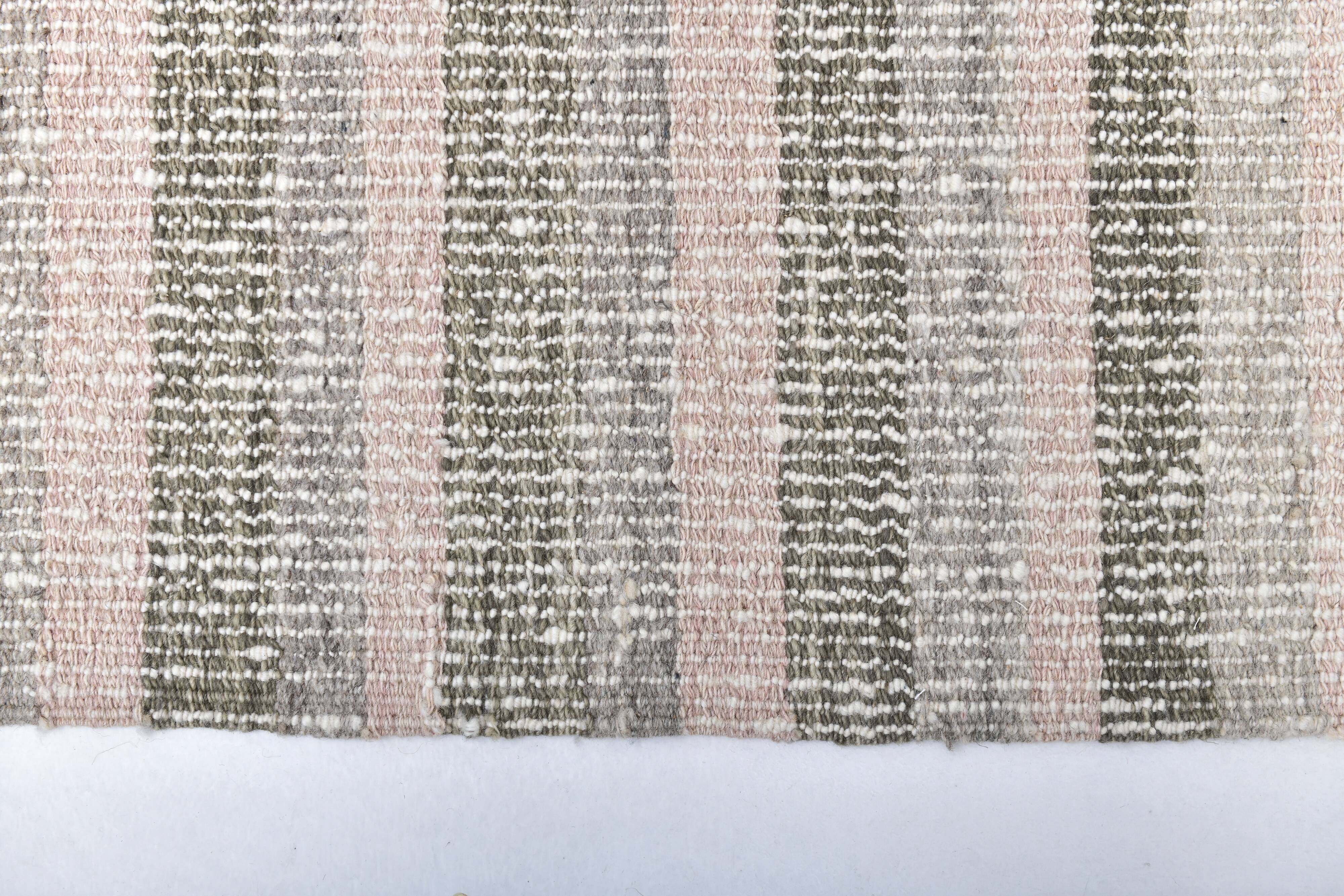 Pastel pink kilim rug, 325x217 cm wool kilim rug, large kilim carpet