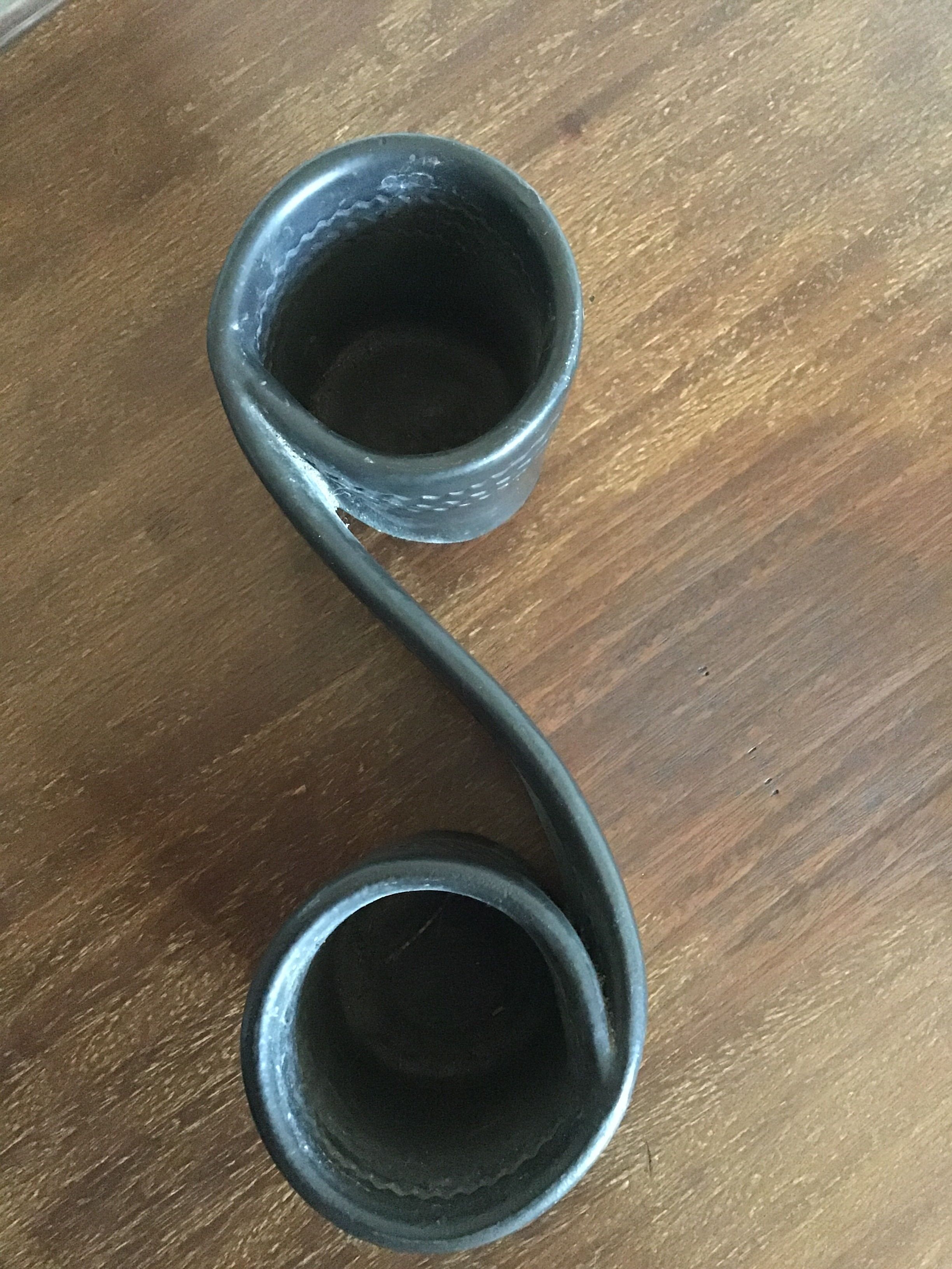 Black ceramic vase