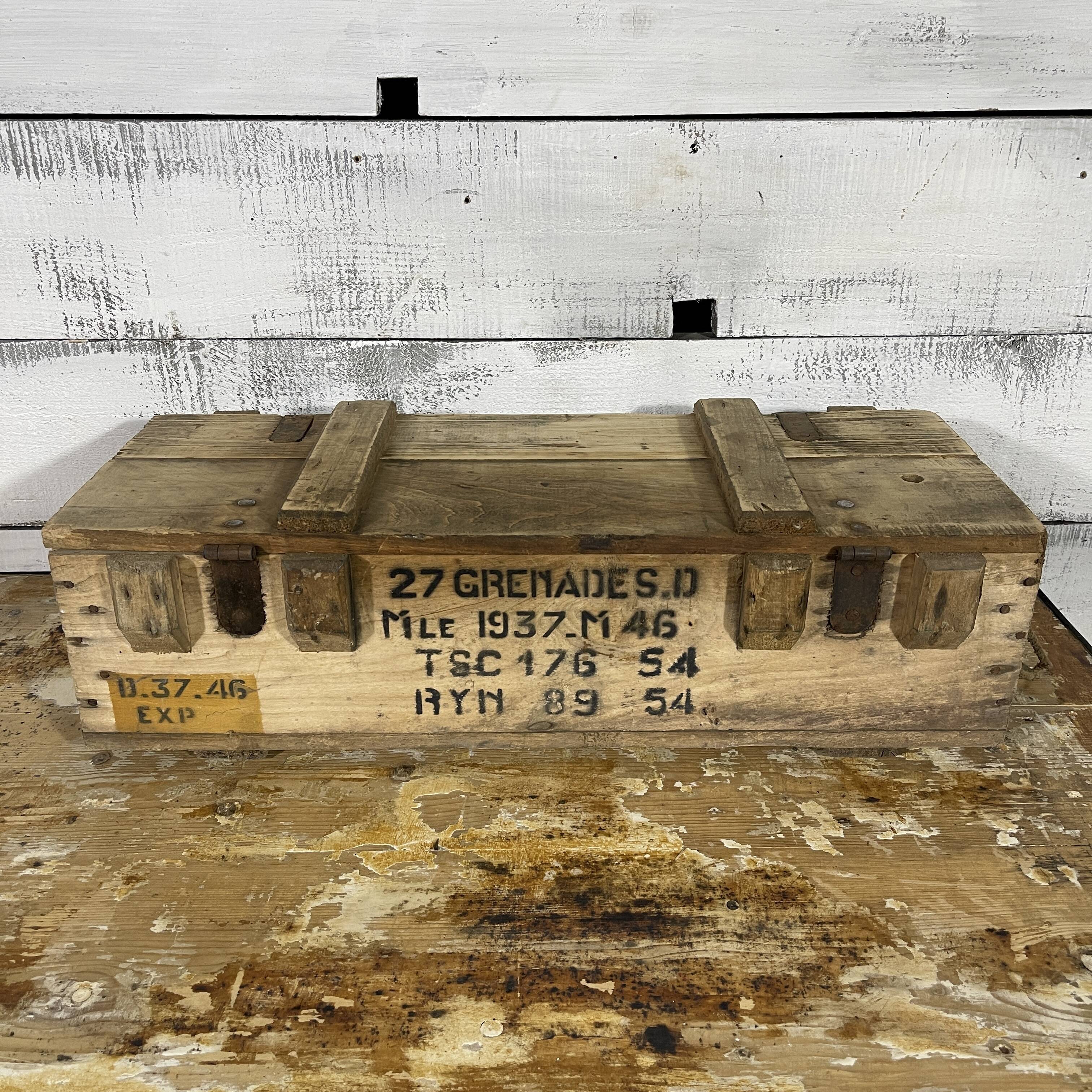 Wooden ammunition box
