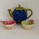 Vintage slip teapot