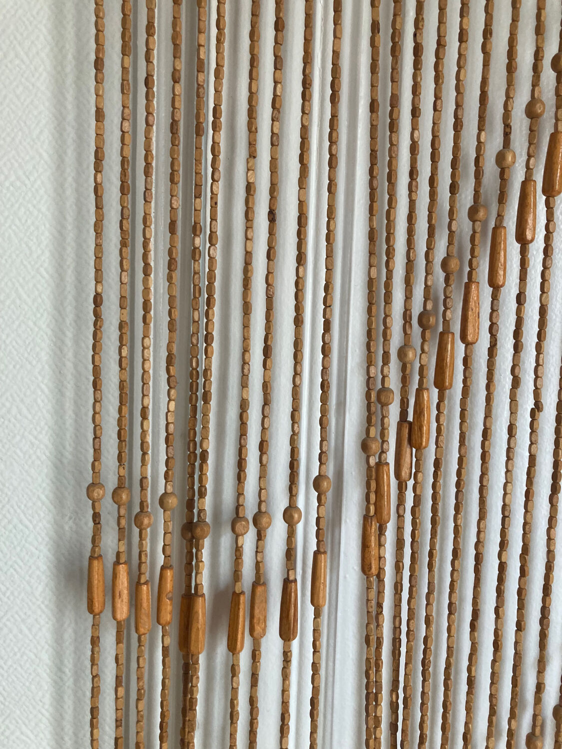 Vintage wood beads curtain