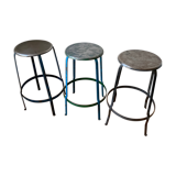 Set of three industrial stools