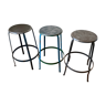 Set of three industrial stools