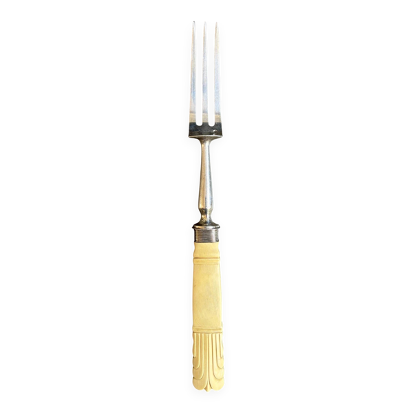 Fourchette de service en argent et os