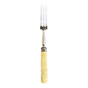 Silver and bone serving fork