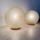 Pair of 2 glass swirl lamps, 1970 Italy