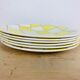 6 flat cambridge plates by Salins
