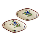 duo of raviers Villeroy & Boch La Louvière Belgian manufacture in Iron Earth early twentieth century