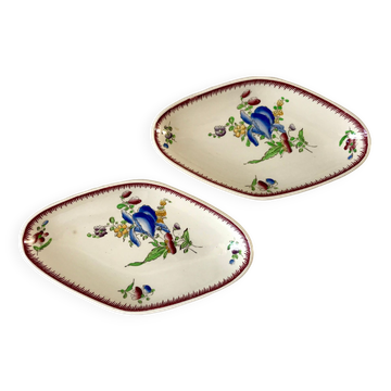 duo of raviers Villeroy & Boch La Louvière Belgian manufacture in Iron Earth early twentieth century