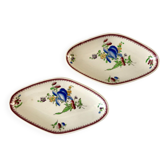 duo of raviers Villeroy & Boch La Louvière Belgian manufacture in Iron Earth early twentieth century