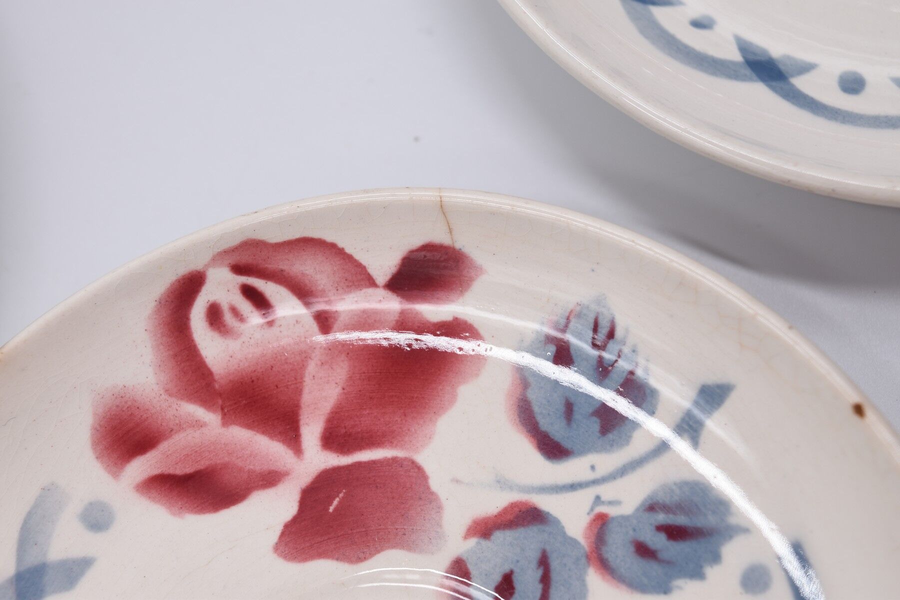 6 cups and under coffee cups Digoin Sarreguemines décor Cannes