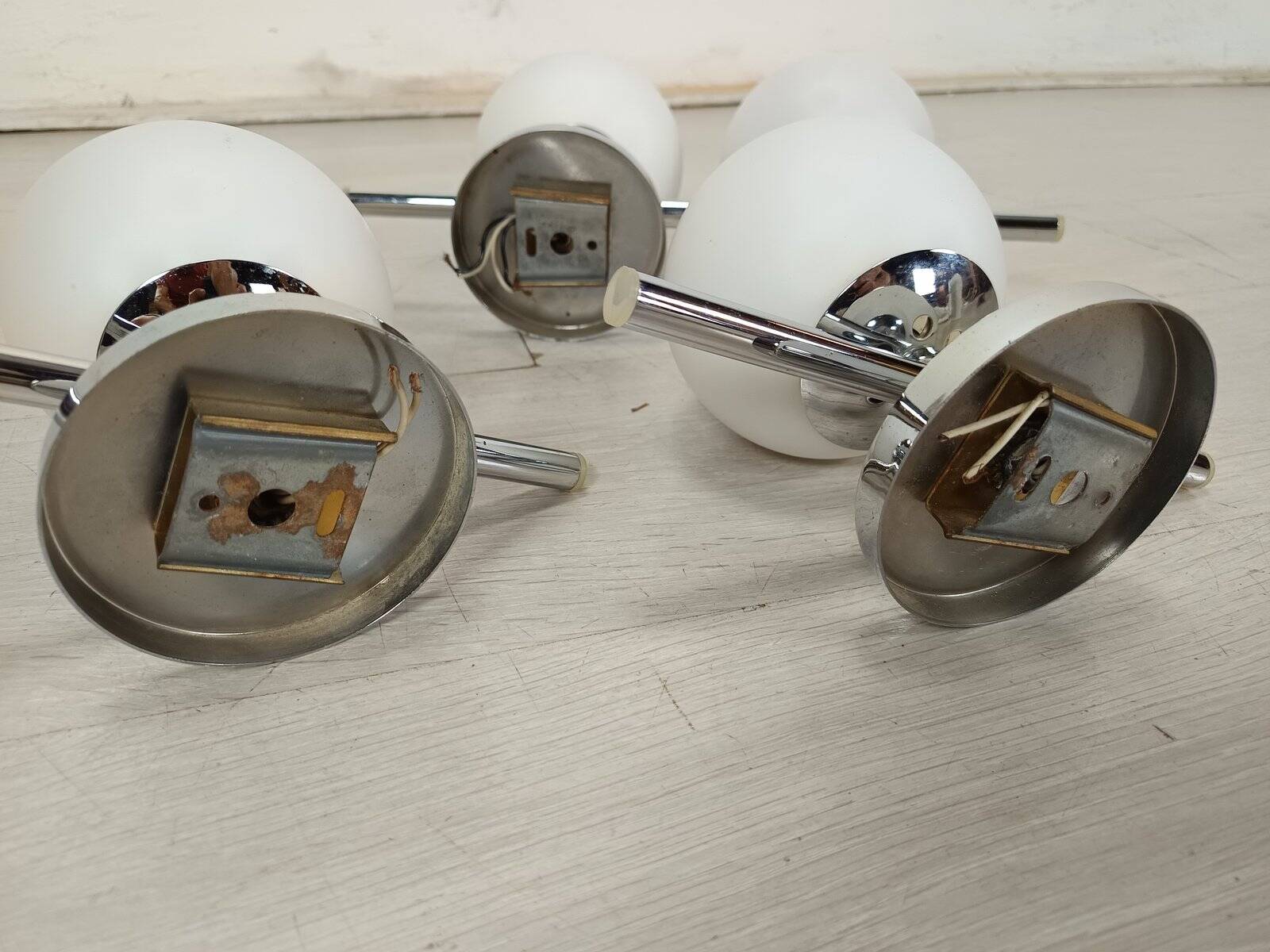 Vintage Ball wall lights, 1970s, set of 3