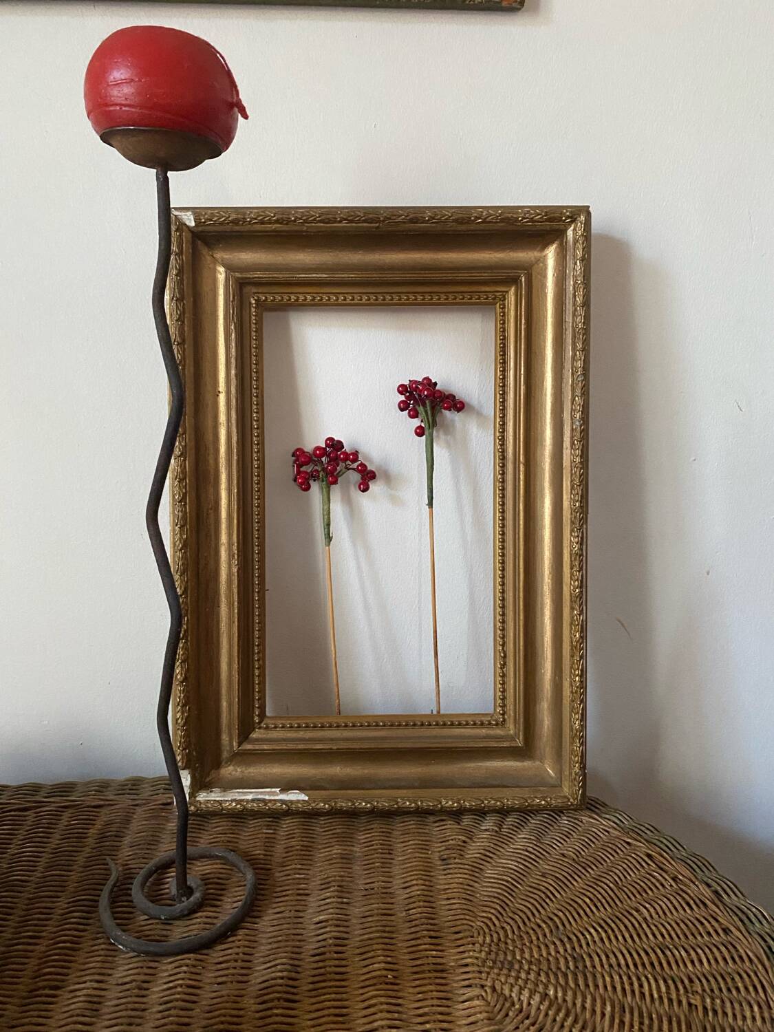 Old gilded wood frame.