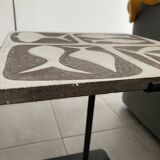 Small Sellette Vintage ceramic end table from the 50s and 60s